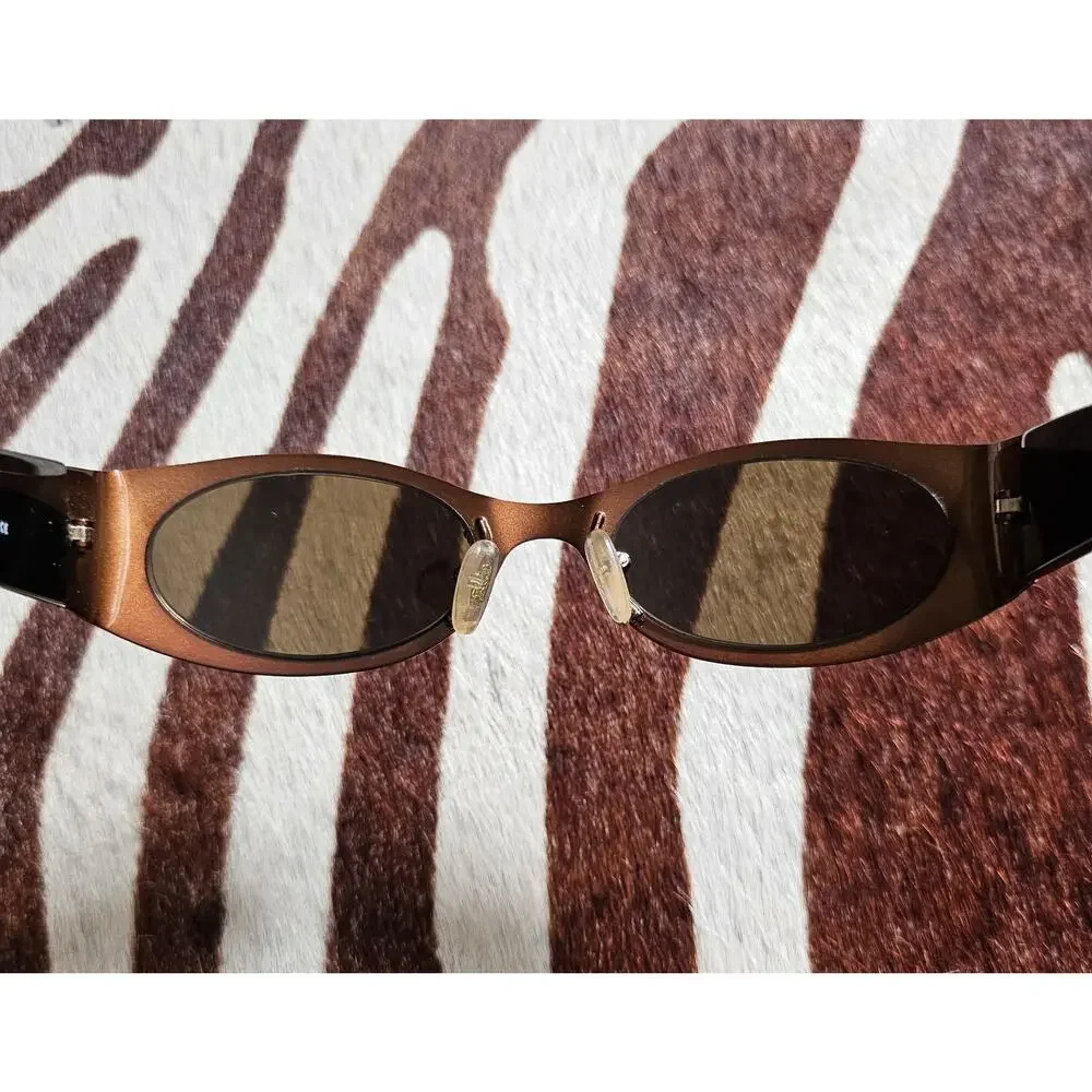 Vintage Y2K Oliver by Valentino Sunglasses OL 3/S 1NE Copper Round Frames Brown